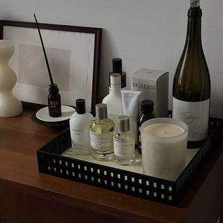 Monochrome Acrylic Square Perforated Tray