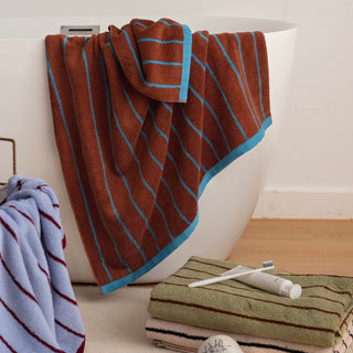 Classic Stripe Bath Towel  100% Cotton Hanging Type Combed Cotton Large Size Towel Blanket