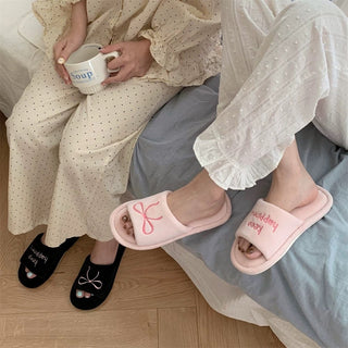 Ribbon embroidered design room shoes  3 sizes indoor slippers.