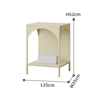 Legged Arch Iron Side Table  with Storage
