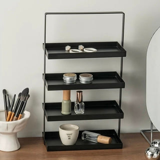 Iron Rectangular Four-Tier Trayin  Storage Rack