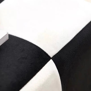 Cube-shaped checkerboard pattern stool ottoman checkerboard pattern