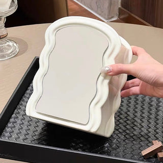 Ceramic Mirror Wave Stand Tissue Case