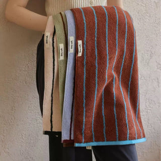 Classic Stripe Face Towel  100% Cotton Hanging Type Combed Cotton