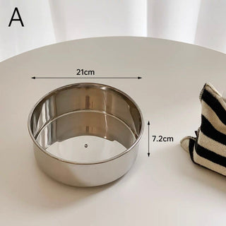 Stainless steel degree rotating round storage tray