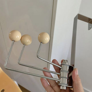 Ball-shaped movable triple door hookin  hanger hook
