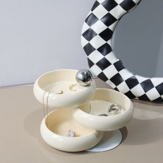 Sliding tier accessory trayin  storage.