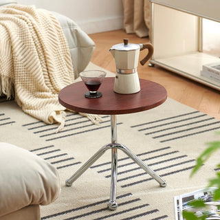 Silver Twist Leg Round Mini Side Table