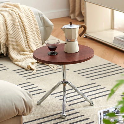 Silver Twist Leg Round Mini Side Table