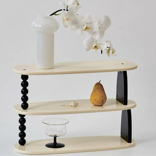 Asymmetrical design Three-tier storage display rack