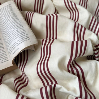 Brown Stripe Duvet Cover Set  Bed Cover