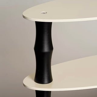 Monochrome Three-tiered storage wood display rack