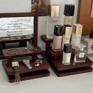Wood Two-tiered and Three-tiered Storage Display Rack   Perfume Storage