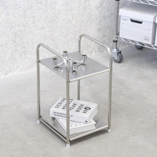 Modular Stainless Steel Tier Rack Side Table