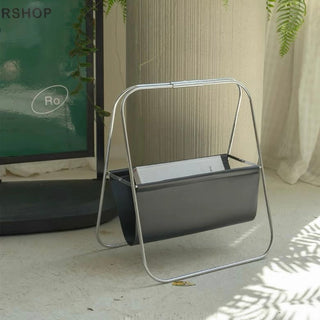 Foldable Faux Leather Magazine Rack Storage