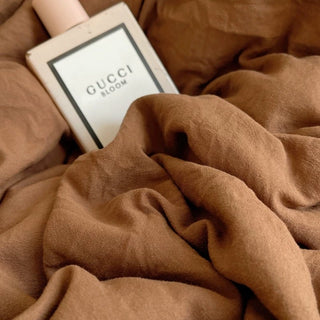 Beige Mix Color Solid Cotton Duvet Cover Set  Bed Cover All Season