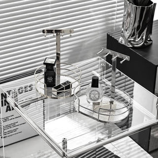 Clear Stripe Pattern Stand Tray  Storage Tray for Small Items