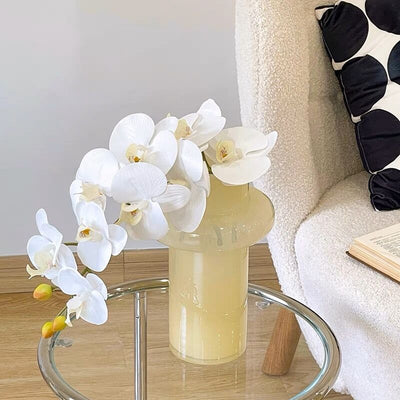 Milk Yellow Glass Flower Vase