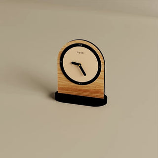 Wood Bicolor Clock Table Clock Silent