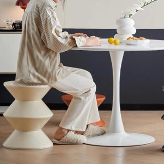 Zigzag Round Three-Tier Side Table Stool