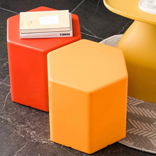 Hexagonal Color Stool     Chair Side Table Ottoman