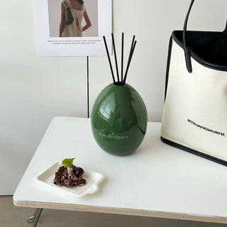 Egg motif ceramic diffuser container refillable bottle