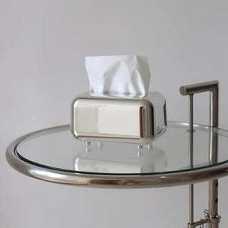 Silver Metallic Simple Tissue Case