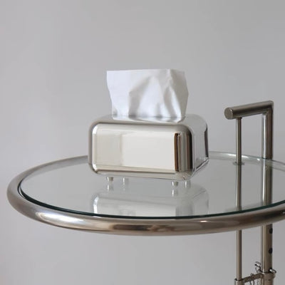 Silver Metallic Simple Tissue Case