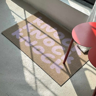 Knock Knock Message Entrance Mat 50x80 Mud Removal