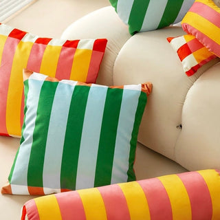 Multicolor Stripe Cushion Cover  45 x 45 cm