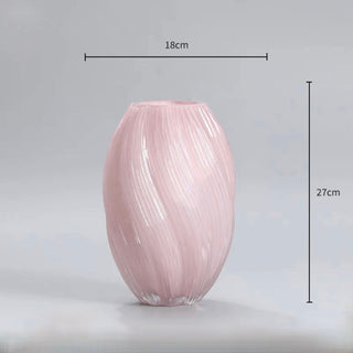 Twist Design Glass Flower Vase