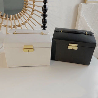 Mirrored Three-Tier Drawer Jewelry Box