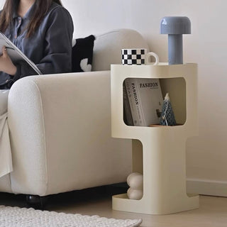 Iron Compact Open Storage Side Table