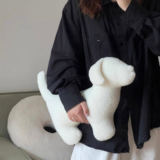 Fluffy Dog Cushion Body Pillow   50cm Dog Plush Toy