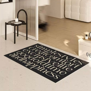 Monochrome Lettering Entrance Mat 50x80 Mud Removal
