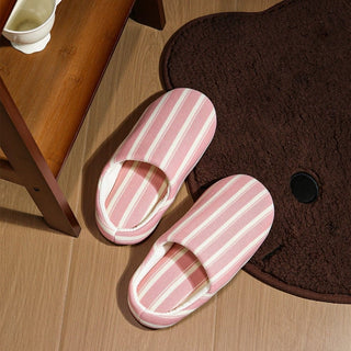 Retro Stripe Soft Room Shoes   Indoor Slippers  Unisex