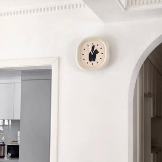 Cat motif Chubby frame clock wall clock cat