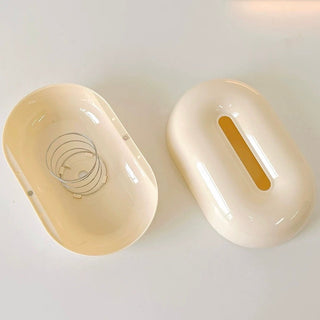 Round Silhouette Cream Color Tissue Case  Tissue Box