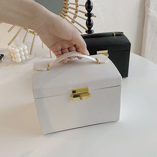 Mirrored Three-Tier Drawer Jewelry Box