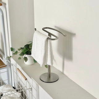 S-shaped stainless steel accessory stand storage towel rack silver
