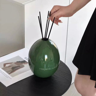 Egg motif ceramic diffuser container refillable bottle