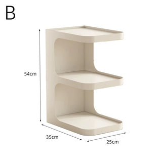 25cm Wide Iron E-Type Compact Three-Tier Side Table