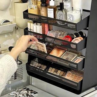 Large Capacity Four-Tier Perfume & Cosmetics Display Iron Storage Rack