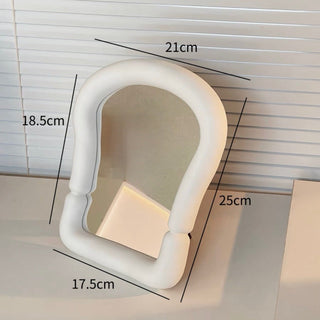 Monochrome Chubby Frame Mirror  Wall-mounted Tabletop