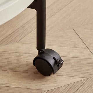 Handle Castered Round Side Table Wagon