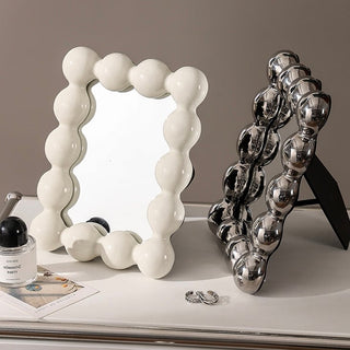 Bonbon Ball Ceramic Mirror  Tabletop Wall Mount