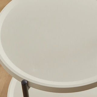 Round side table with castersin  wagon