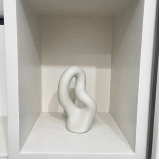 Irregular wave ceramic flower vase
