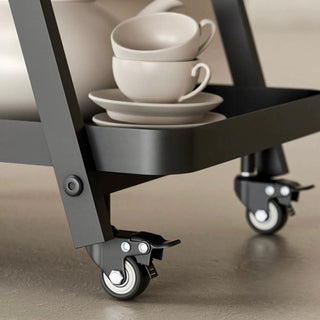 Caster-equipped Triangle Side Table