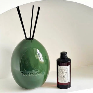 Egg motif ceramic diffuser container refillable bottle